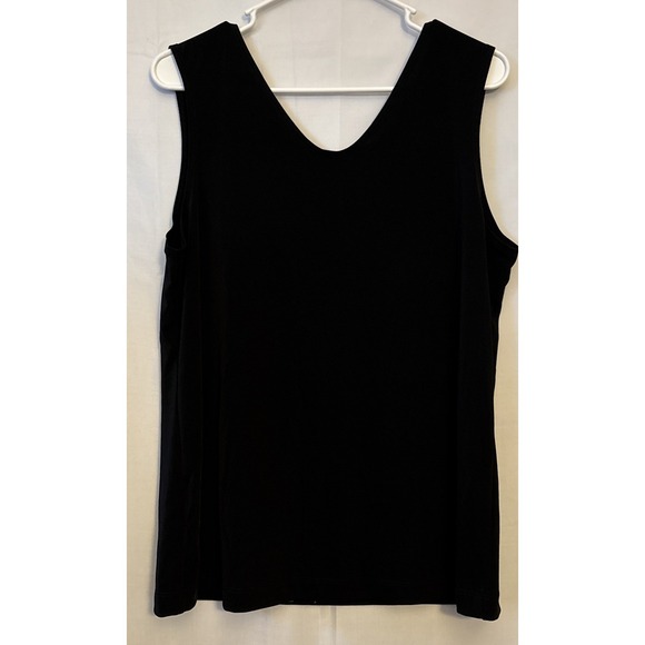 Chico's Tops - Women Chico's 2  Black‎ TAGLESS Contemporary Microfiber Tank Top Reversible NWT